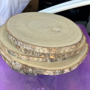 Wood slices for centerpieces
